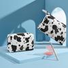 Waterproof Capacity Large Makeup Bag Milk Cow Pattern Portable Cosmetic Storage