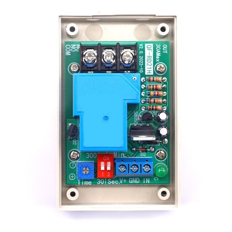 12V/24V 30A Programmierbares Verzögerungszeitgeber-Modul Gehäuse Niedriger Widerstand Isolation Entwicklungsplatine für Hausautomation