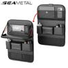 SEAMETAL Car Seat Back Organizer Auto Back Seat Storage Bag with Foldable Table Tray Tablet Holder Tissue Box Car Accessories
