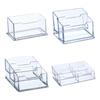Plastic Business Card Holder 1/2/3/6 Slot Desktop Name Cards Display Stand Card Case Box for Office Desk Fits 60 Business Cards
