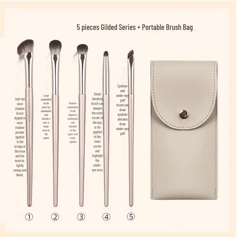 

Эксклюзивный набор кистей для новичков из 5 штук: Кисти для теней, подводки, бровей, шелковистой кожи и растушевки с бесплатной доставкой