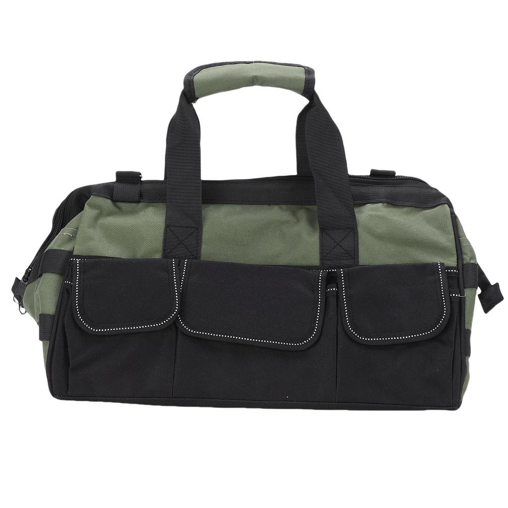 15 Inch Heavy Duty Tool Bag Large Capacity Multi Pockets Tool Organizer with Wide Opening Soft Handle Adjustable