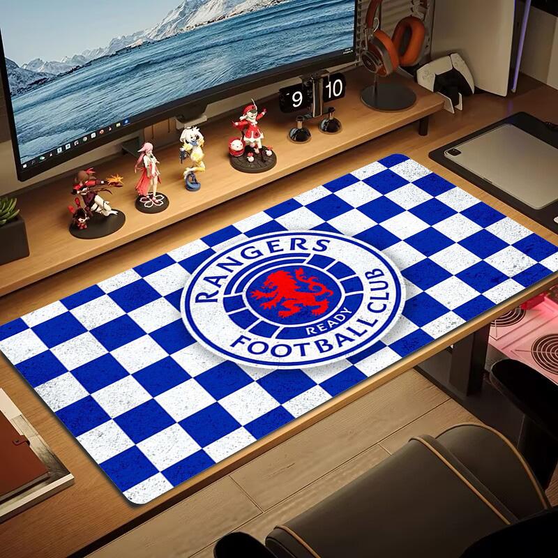 Rangers Fc Color Mouse Pad Large Gaming Table Cushion Non-slip Laptop Tablet Big Mousepad XXL Mat Mini PC Playmat With Lock Edge