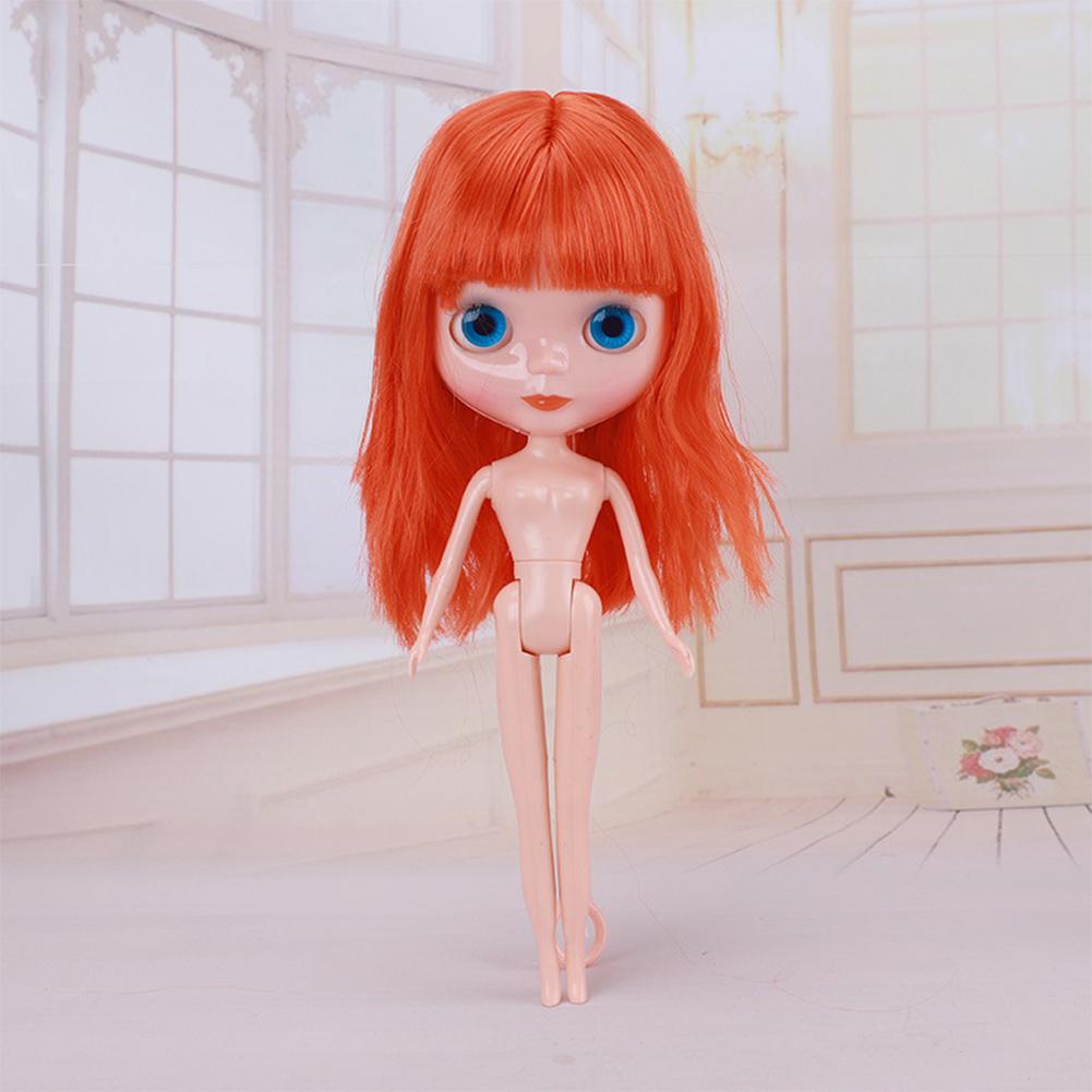 

Vinyl Doll Lifelike Soft Silicone Dolls With Removeable Joints Body Make-up Princess orange red hair