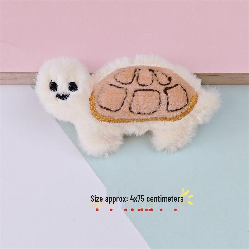 

Cartoon Turtle Plush Keychain Charm Pendant - Cute Creative Doll Back Opening