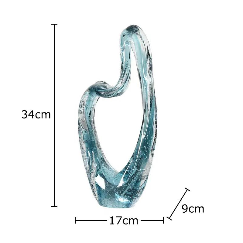 Fluttering Ribbons Glass Ornaments Modern Handicrafts Desk Decoration Abstract Twisted Ribbon Sculpture Room Aesthetics Decor