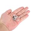 20pcs DIY Heart Shaped Pendant Stainless Steel Pendant with Hole Jewelry Making Accessory(Steel Color 6.5 x 7mm)