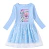Korean Style Kpop Demon Slayer Mesh Princess Dress for Girls - Short/Long Sleeve Options
