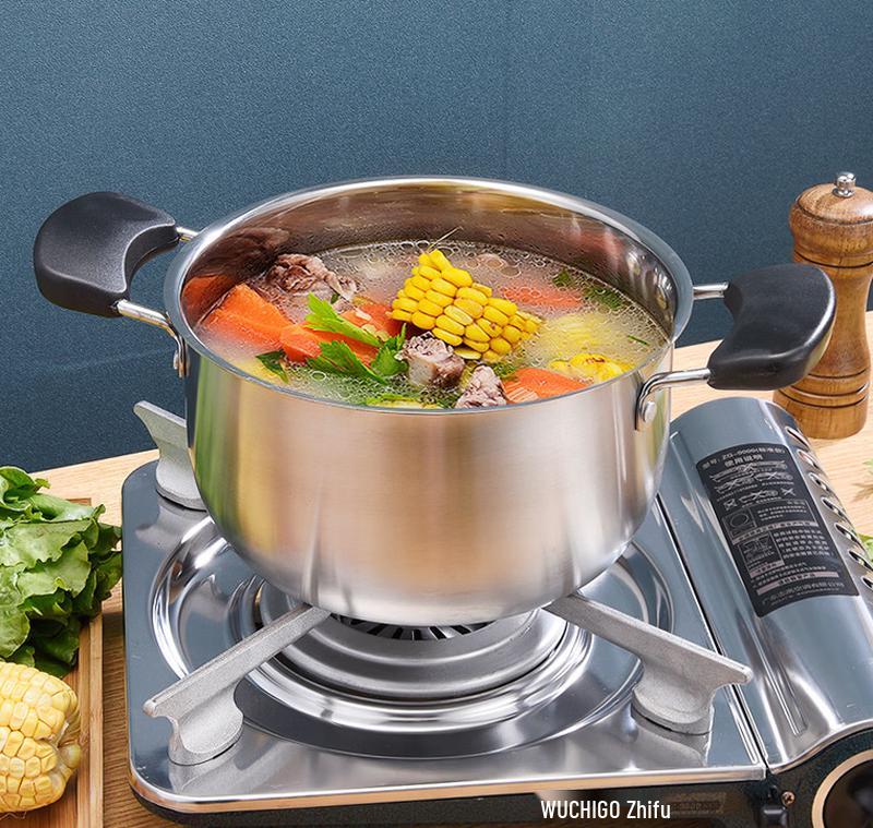 ZISIZ 16cm 304 Stainless Steel Induction Milk Pot