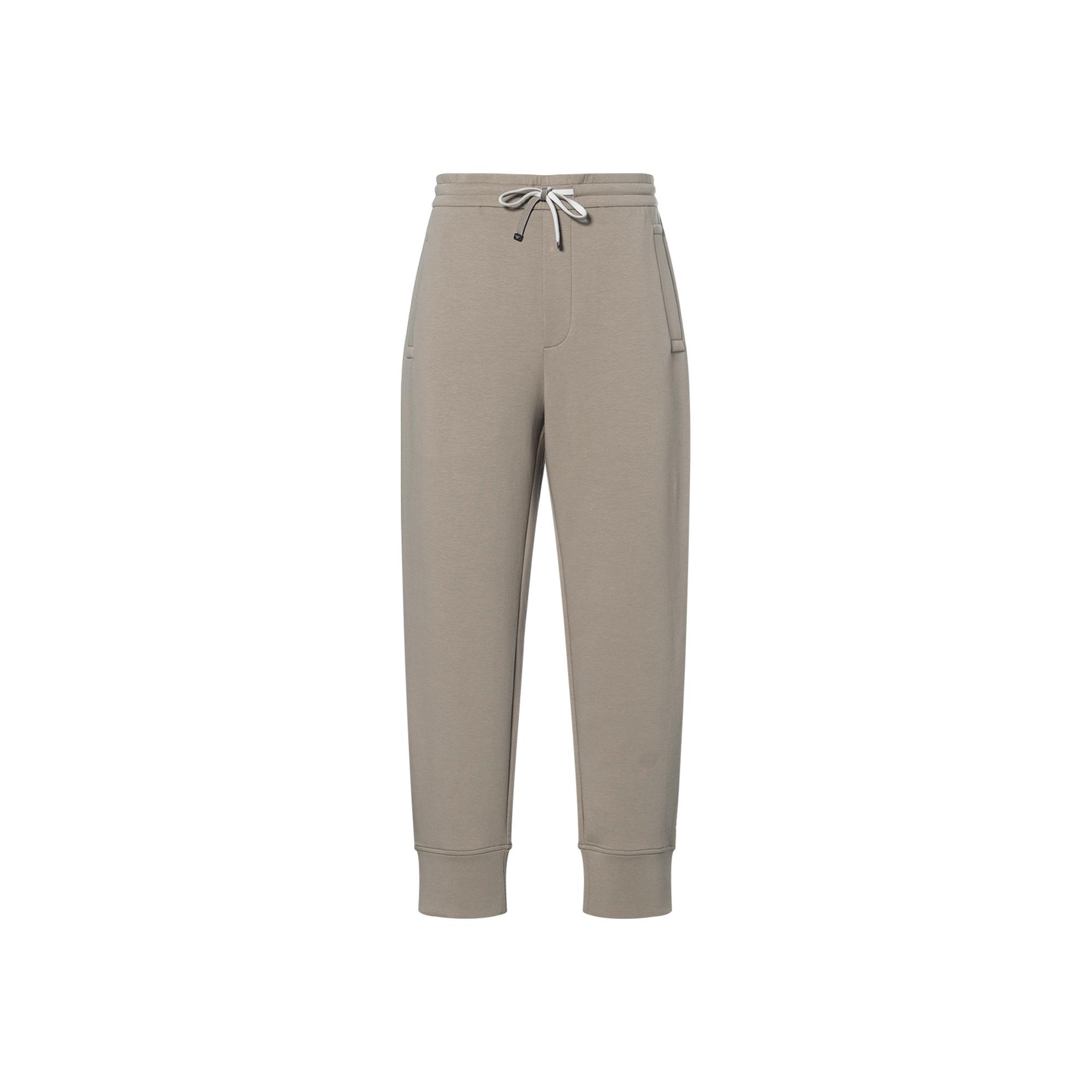 Emporio Armani Solid Logo Elastic Waist Casual Pants Men bottoms Light-Brown 8N1P92-1JHSZ-0643 XL