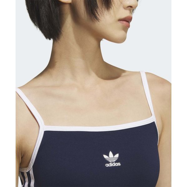 adidas Originals Drawstring Padded Tank Classic Slim Fit Striped Comfortable Sports Vest Women Tops KE3887