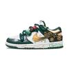 Dunk Dear, Potenza Fotosintetica Pelle Antiscivolo Scarpe da Skateboard Basse Unisex Bianco Verde Oro DD1391-101(Team422-)