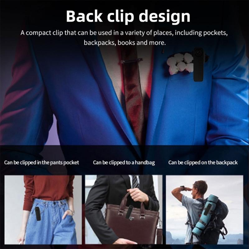 A18 Wearable Sports Camera 1080P Resolution Night Mode For Travel And Security Lightweighted