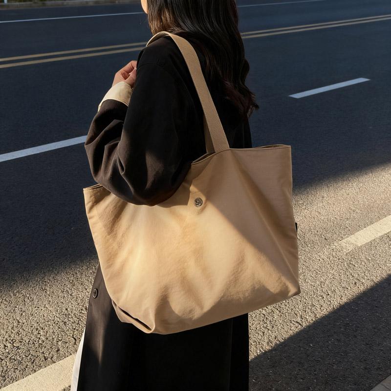 Commuter Shoulder Bag Handbag Women's Solid Color Tote Bag