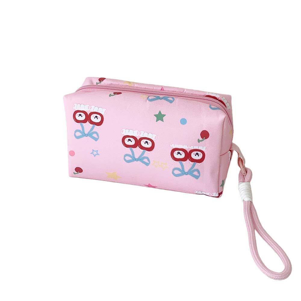 with Lanyard Cloth Cartoon Stationery Bag Pen Bag Pencil Pouch Korean Style Pencil Case  Student