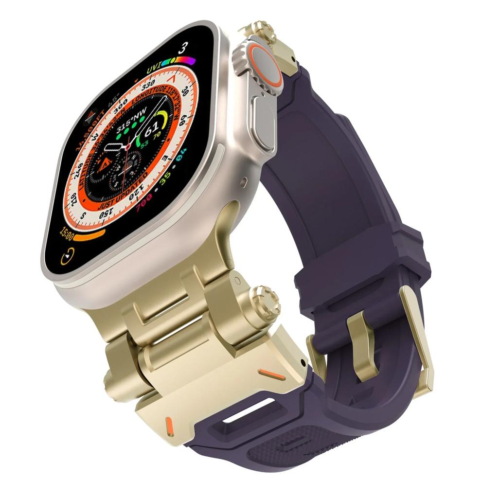 TPU Sports Rubber Band For Apple Watch Ultra 2 49mm 45mm 44mm 42mm Soft Silicone Strap For iWatch Series 9 8 7 6 5 4 se Bracelet