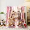 Multi Size Love Theme 2 Animals Printing Blanket Adult Children Warm Blankets Home Travel Soft and Comfortable Blanket  Gifts