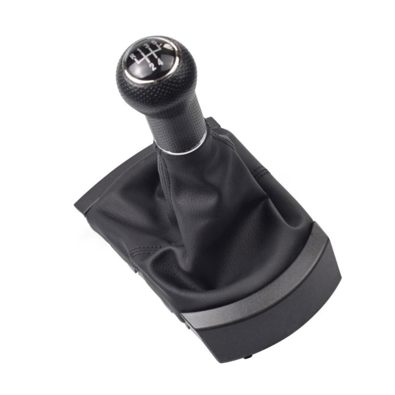 

Upgraded Gear Stick Comfortable Grip Gear Stick PU+ABS Gear Stick Knob Vehicle Accessory Suitable for Seat 2002-2010 чорний