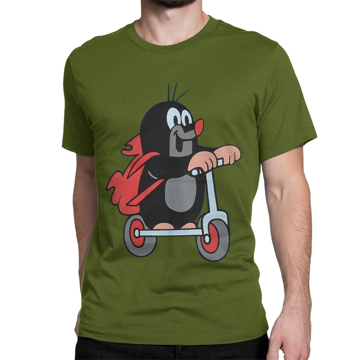 BenberFashion Coole De Kleine Muis Fiets T-shirts Mannen Vrouwen Ronde Hals Puur Katoen T-shirts Cartoon Vrienden Samen T-shirt Nieuwe Kleding 4XL