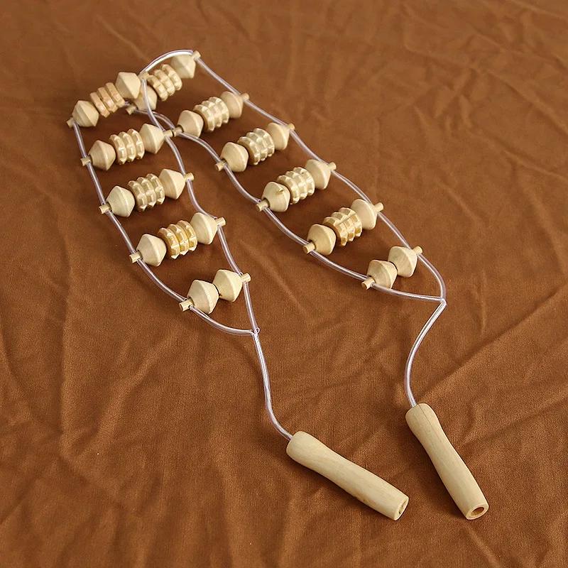 Wooden Massage Tools Lymphatic Massage Maderotherapy Anti-Cellulite Deep Tissue Body Massager Roller Wheel Back Arm Massage Tool