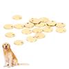 20pcs Stainless Steel Round Pendant DIY Dog Tags with Hole Jewelry Making AccessoryGold 10mm
