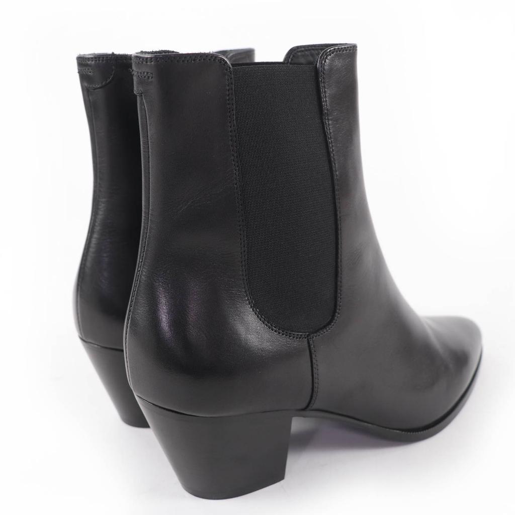 Excellent CELINE short boots Jacno side-gore leather Chelsea boots 37 327653002C Used