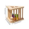 Holzformsortierbox mit geometrischen Blöcken, Haptisch, Montessori, Zuordnen, Frühes Lernen