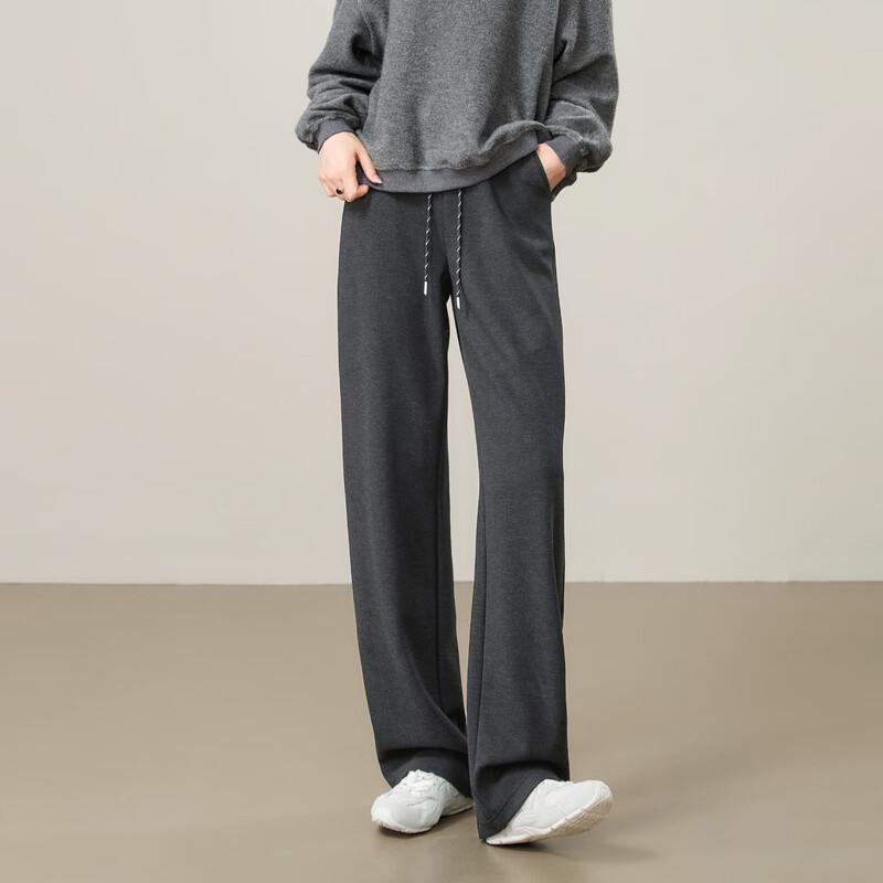 Yiyang Women's Acetate Wool Draped Wide-Leg Trousers