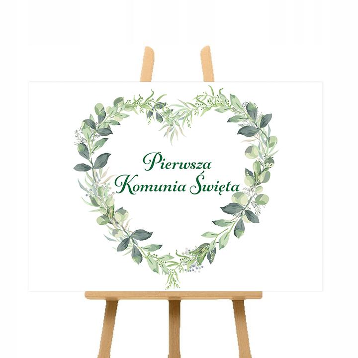 First Communion Poster Heart Leaves 61Cm X 43 1 Piece