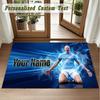 Crystal Velvet Square Rug Custom NameErling Haaland Pattern Non Slip Home Floor Decor Rug