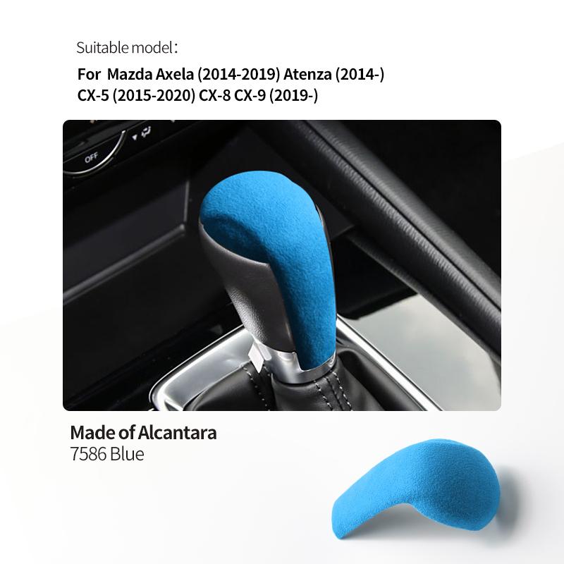 For MAZDA Atenza Axela CX4 CX5 2014-2020 CX3 CX8 2019-2024 Made of Alcantara Car Gear Shift Knob Cover Trim Interior Accessories