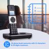 Digital Cordless Phone Telephone with LCD Display Caller ID Hands free Calls Conference Call 16 Languages Support 5