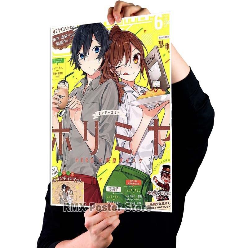 

Белая бумага с покрытием, японское аниме, плакаты «Хоримия», высокое качество, принт, постер, домашний декор, сделай сам, украшение для гостиной, бара, живопись 30x21cm