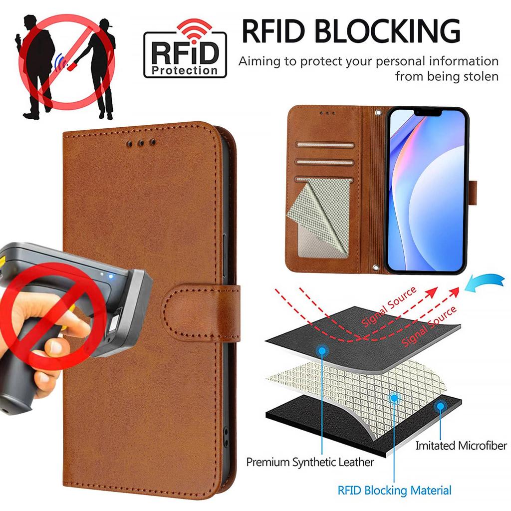WEFOR Compatible with Note 20 Ultra 10 Plus 9 8 Wallet Case with RFID Blocking Credit Card Holder Flip Book Protective Cover