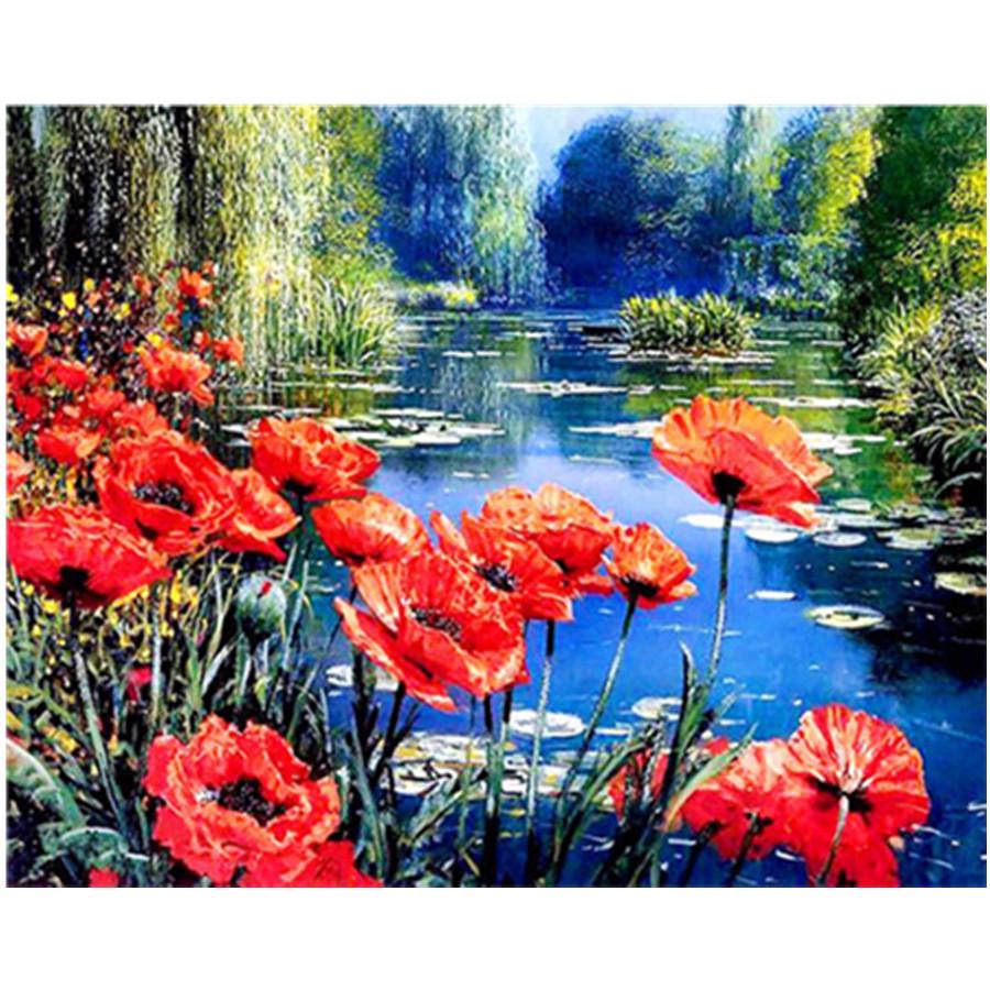 Full 5D Diy Diamond Painting Beautiful Flower Diamond Embroidery Full Lay Anime Cross Stitch Kits Home Decor Handmade Gift