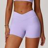 New Naked Cross High Waist Yoga Shorts Peach Tight Hip Lifting Sports Shorts For Women'S Outerwear Fitness Shorts