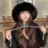 Cold-proof Faux Fur Beanies Hat Thicken Cold Protection Winter Anti Cold Hat Furry Ear Protection Caps Women Accessories
