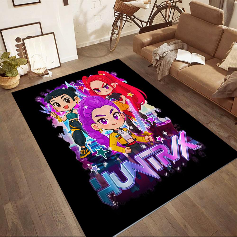 Huntrx: Future Heroes Square rugs are a great choice for living rooms, bedrooms, home décor, and as gifts.