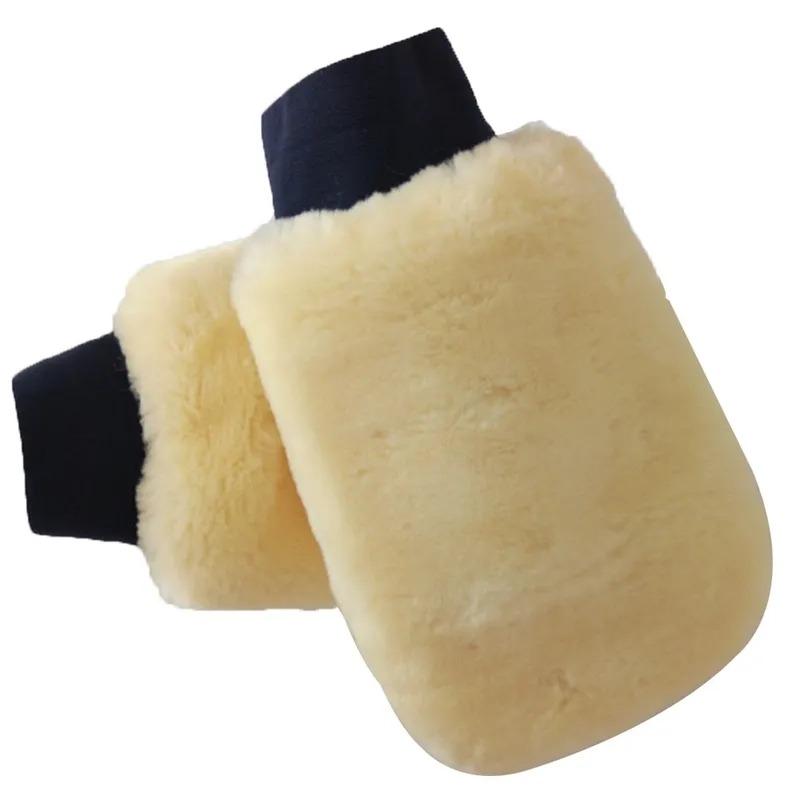 Microfiber Car Wash Gloves Soft Polishing Imitation Wool Cleaning Mitt Thickened Double-faced Plush Glove Car Wash Supplies