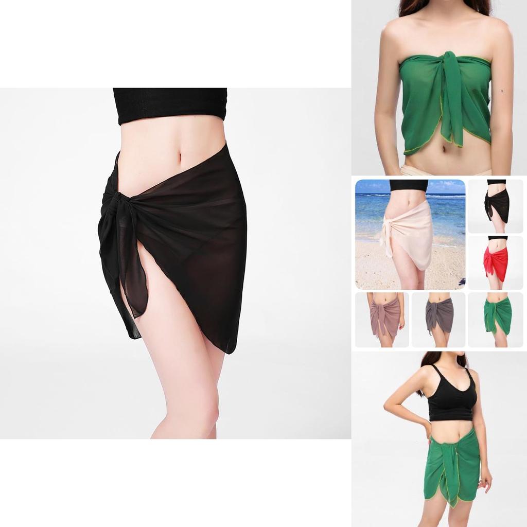 Versatile Chiffon Beach Cover-up Dress Stylish Shawl For All Seasons In Various Colors