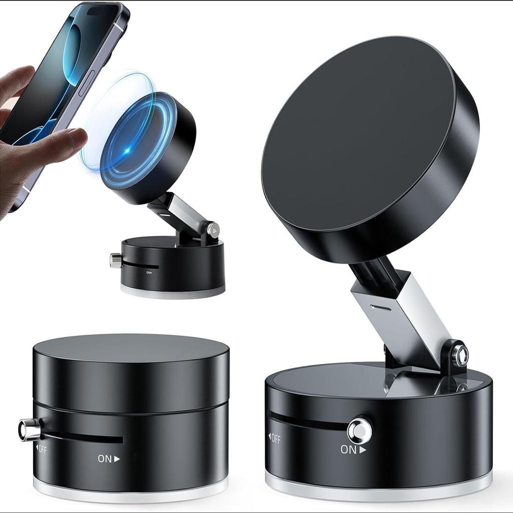 Nouveau Modèle 2026 Support de Téléphone de Voiture à Ventouse Magnétique en Alliage d'Aluminium Rotatif à 360 Degrés, Nouveau Design Portable