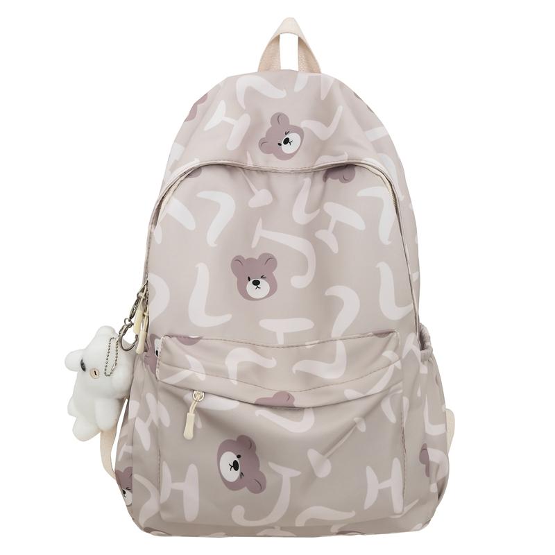 

Жіночий шкільний рюкзак великої місткості з принтом ведмедя хакі