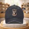 Childless Cat Lady Tarot Graphic Baseball Cap Vintage Washed Denim Adjustable Hat for Unisex