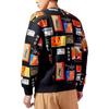 Li Ning Wade Series Musterdruck Gespleißtes Lockeres Rundhals-Sweatshirt Herren Sweatshirt Schwarz AWDRA83-1