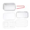 Camping Lunch Box Aluminum Alloy Steam Boil Portable Single Person Meal Box Lunch Container Support for Hiking Fishing