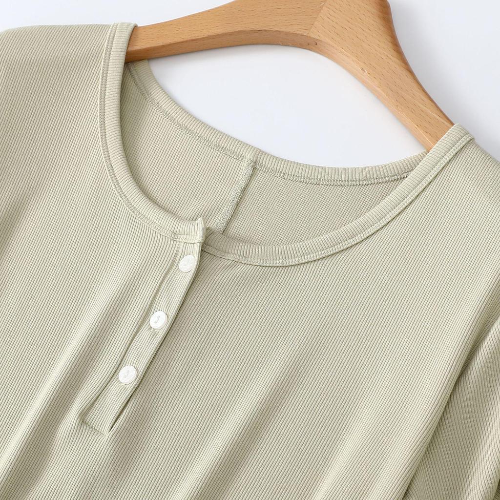 Women's Lightweight Tencel Short-Sleeve Round Neck T-Shirt - Soft, Loose-Fit, Solid Color, Summer Cool Style