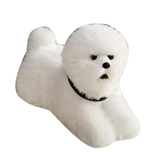 Bichon Frise Puppy Stuffed Cute Simulation Teddy Dog Plush Birthday Gift Decor