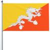 Jlt 1pz Bandiera Nazionale del Bhutan Multitaglia | Decorazione da Campeggio all'Aperto, Articoli per Feste, Materiali, Stendardo per Decorazione Interna della Casa