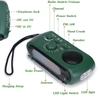 Portable LED Flashlight Outdoor Emergency Rescue Multi-band AM/FM/SW Solar Hand-charged Radio for Emergency Phone Charge