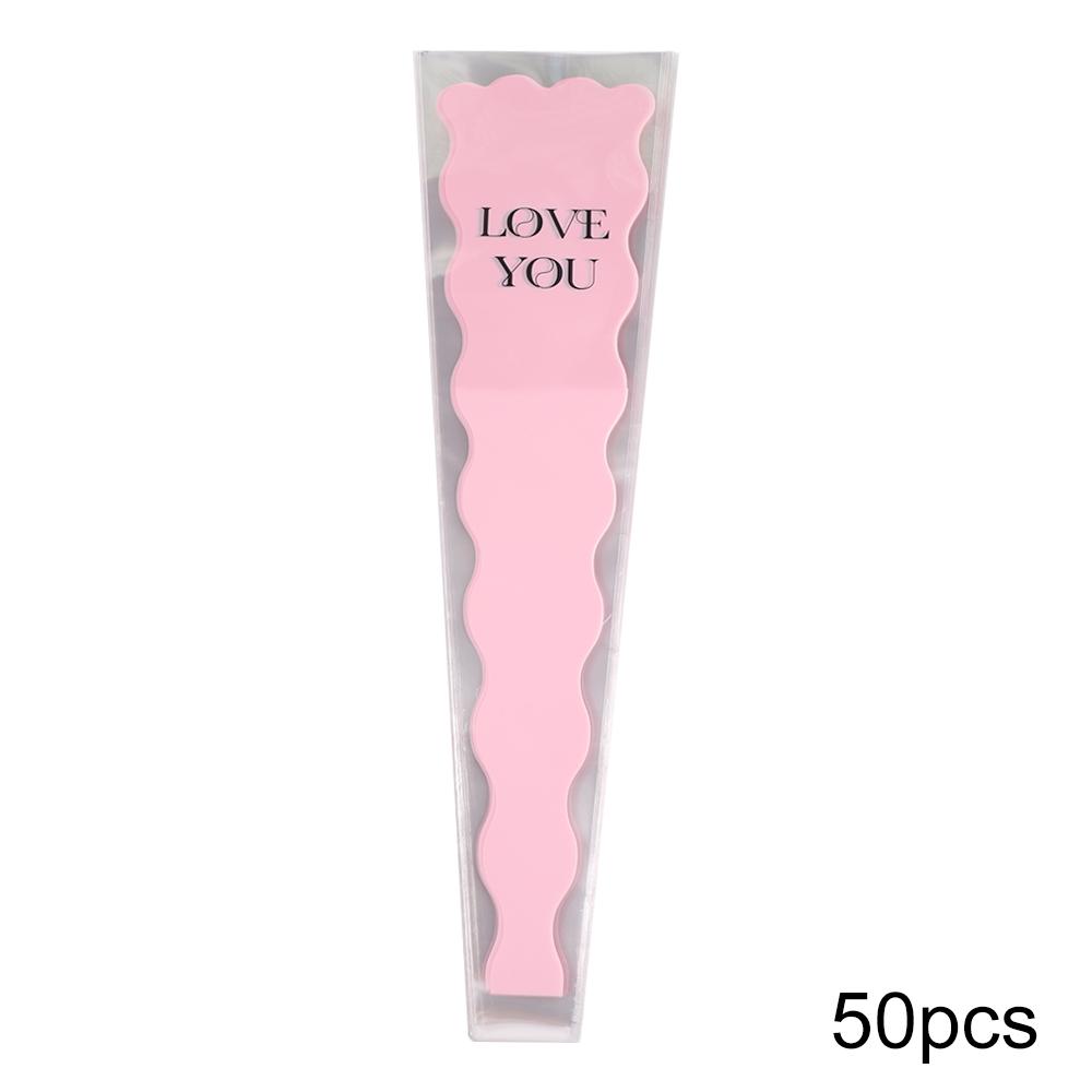 50pcs Transparent Flower Packaging Bag Package Supplies Plastic Bag Wrapping Paper Waterproof Bouquet Packing Material Wedding
